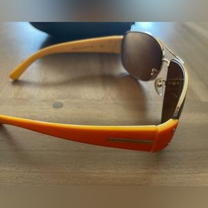 Prada 2006 Sunglasses Vintage Pilot Gold Orange